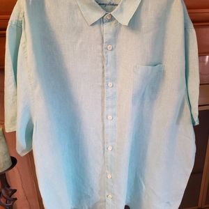Mens big and tall, 4XL, Tommy Bahama linen s/s shirt.
Fits like a 5XL. Like new